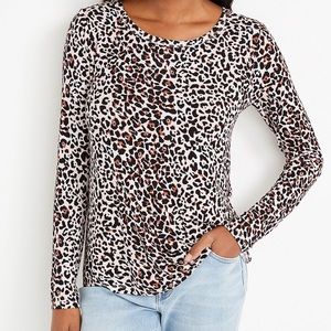 Maurices Long Sleeve Leopard Print Tee